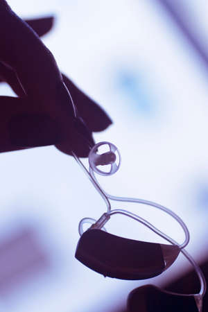 Digital modern technology for deaf people micro hearing aid.