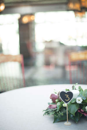 Wedding table flowers bouquet still life photo.の写真素材