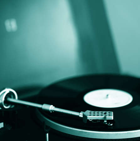 Record player vintage music retro style seventies, eighties or sixties music album cover deign for...