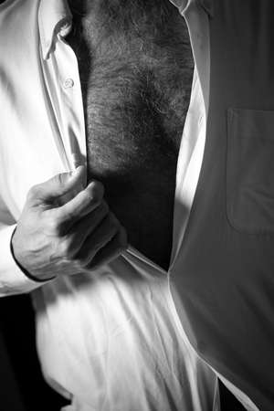 Attractive, elegant, sexy young man in erotic sensual book cover design photo.の写真素材