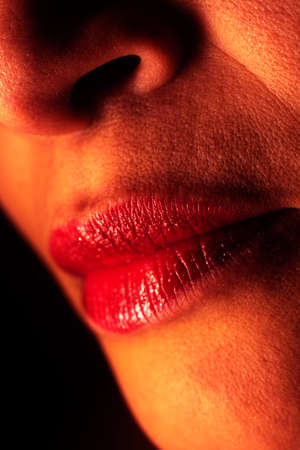 Sexy latin lady with full cute lips photo.の写真素材