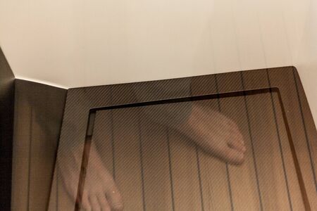 Monaco, Monte-Carlo, France, September 27, 2018: Moments from the annual Monaco Yacht Show, focusing on luxury power boats. Checkmate by Wally Yachts. Port Hercules, rich brokers, having fun.のeditorial素材