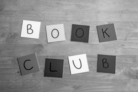  Book Club  in letters and words on square tiles, for books, education, libraries, editorial, schools   teachers etcの写真素材