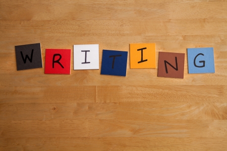 WRITING - sign for education, teaching, the arts, editorial の写真素材