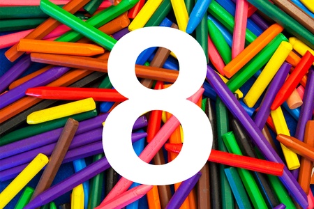 8 - fun number series for kids の写真素材