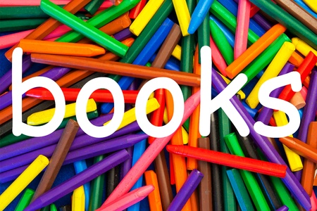 Books - fun word series for kids, spelling and educationの写真素材