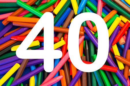 40 - numbers for kids の写真素材