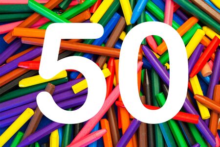 50 - numbers for kids の写真素材