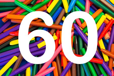 60 - numbers for kids の写真素材