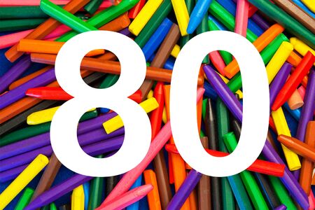 80 - numbers for kids の写真素材