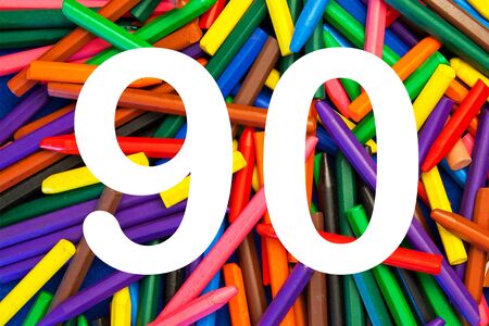 90 - numbers for kids の写真素材