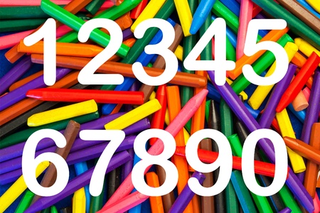 Numbers 1 - 9 series in for nursery, kindergarten schools, education   teaching の写真素材