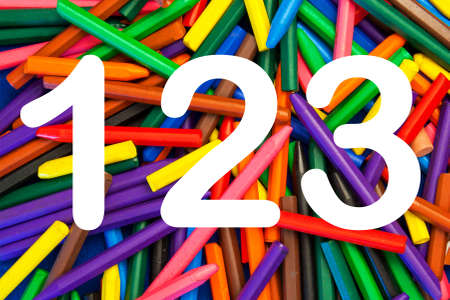 1 2 3 numbers for kids の写真素材