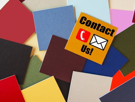 Contact sign for Business   Customer Service - phone, text, call の写真素材