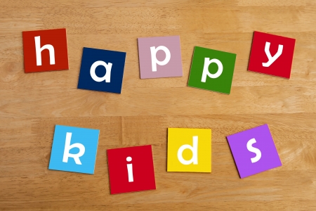 happy kids - fun letters for primary schools - education   learning の写真素材