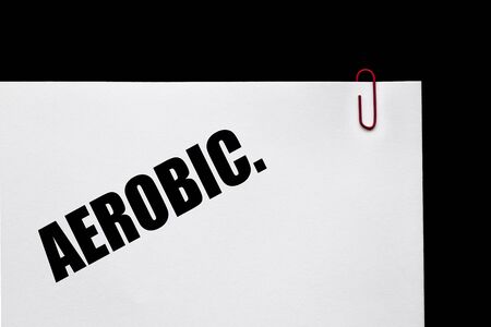 Aerobic - banner for health, sports   exercise - in letters の写真素材