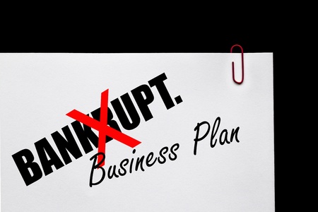 Bankrupt or Business Plan - Business Concept の写真素材