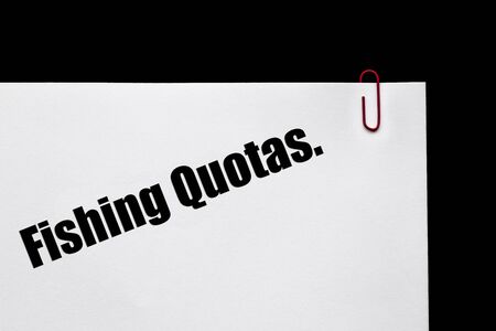 Fishing Quotas in words for Fishing Industry の写真素材
