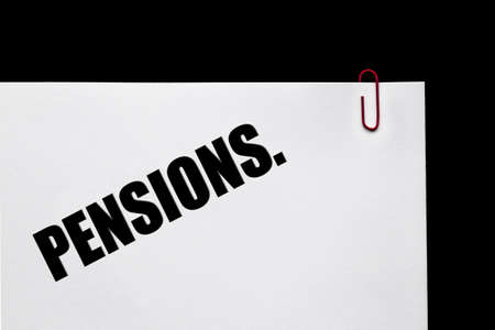 Pensions - notes, words and letters の写真素材