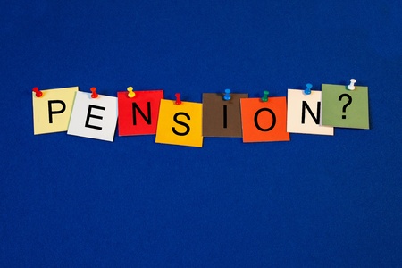 Pension - sign for finance の写真素材