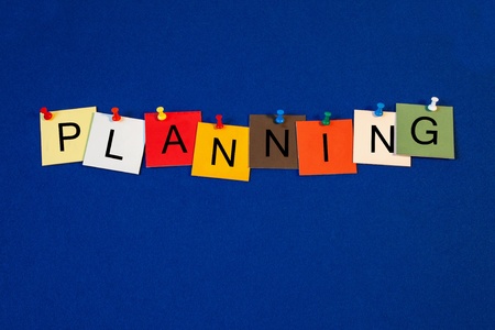 Planning - sign series for business terms の写真素材