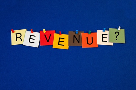 Revenue - sign or poster for business, finance の写真素材