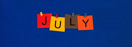 July - calendar and month series の写真素材