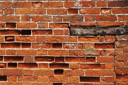 Red brick wall - background 