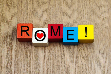  Love for Rome - sign series for city capitals, travel and holidaysの写真素材