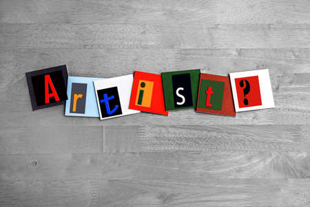 Artist as a sign for the arts, culture, art and educationの写真素材