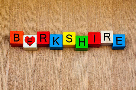 I Love Berkshire, sign for English counties and place namesの写真素材