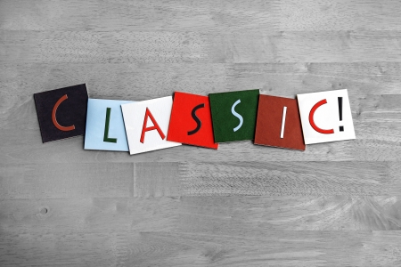 Classic ...! Sign for style, fun, icons, the arts, music, perfection and the classical.の写真素材