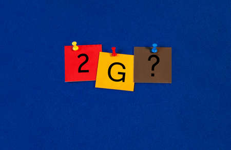 2G, sign series for mobiles, phones and the internet.の写真素材