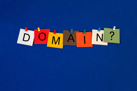Domain, sign series for computer terms, web and the internet.の写真素材