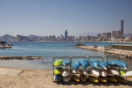 Playa de Levante, Benidorm, Costa Blanca, Spain, adventure and water sports.  の写真素材