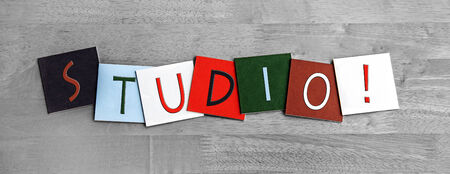 Studio, sign series for music, art, dance and recording studios.の写真素材