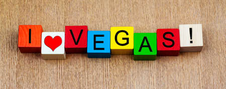 I Love Vegas, America - sign series for USA travel destinations and holiday resorts - Las Vegas.の写真素材