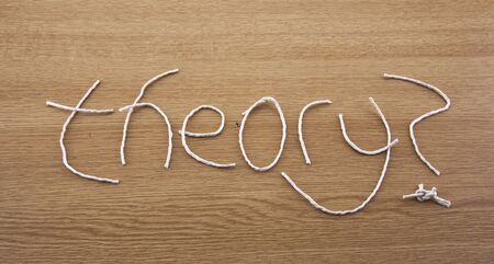 String Theory ...? Sign for science and quantum physicsの写真素材