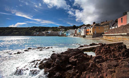 Dramatic landscape or seascape, Kingsand in Cornwall UKの写真素材
