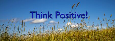 Positive Thinking, concept for business attitudes, strategy, ideas, optimism and business acumen.の写真素材