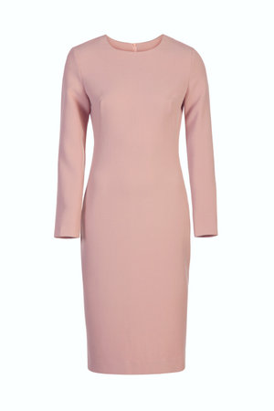Peach dress isolated on whiteの写真素材