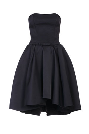 Black dress on a white background. Isolate. Studio shot.の写真素材