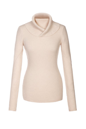 Women's sweaters with long sleeves isolated on white backgroundの写真素材