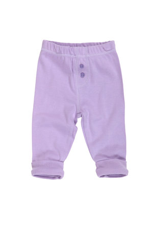Baby pants. Isolated on white background, close up.の写真素材