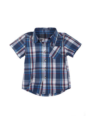 Children's wear - shirt isolated on white backgroundの写真素材