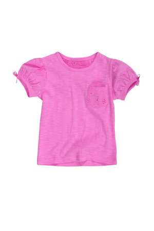 Children`s pink t-shirt isolated on white background.の写真素材