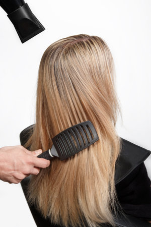 Hair dryer in the beauty salonの写真素材