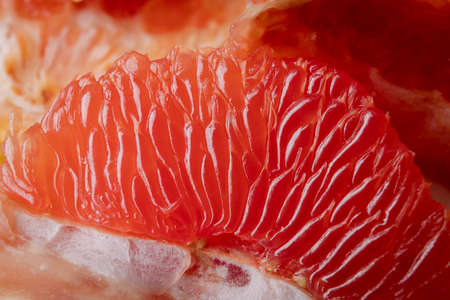 Grapefruit slice close up detailの写真素材