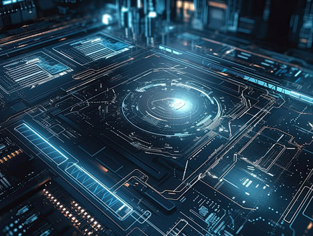 ai generative technology interface. Technology concept. 3D Renderingの素材