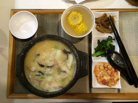 Seafood porridge set mealの素材
